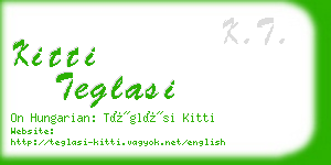 kitti teglasi business card